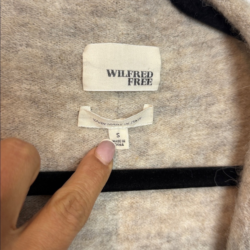 Wilfred Free Cream and Black Vest - fringe Detail - Alpaca Wool blend - small - Picture 5 of 8